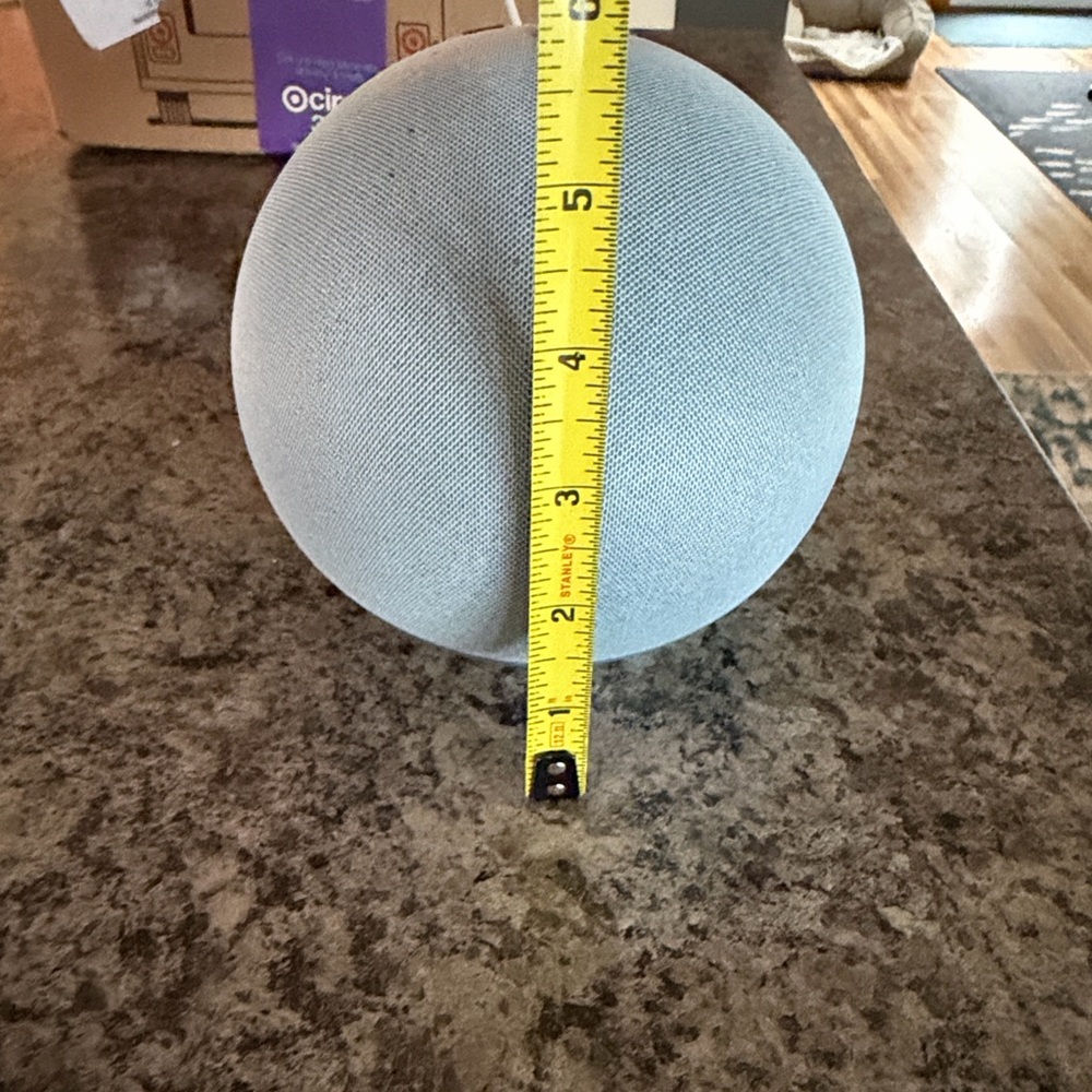 Amazon Large Echo Dot in blue.